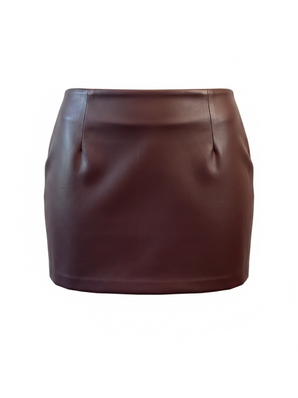 Maroon Faux Leather mini skirt Size 12